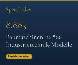 8.883 Baumaschinen, 12.866 Industrietechnik-Modelle